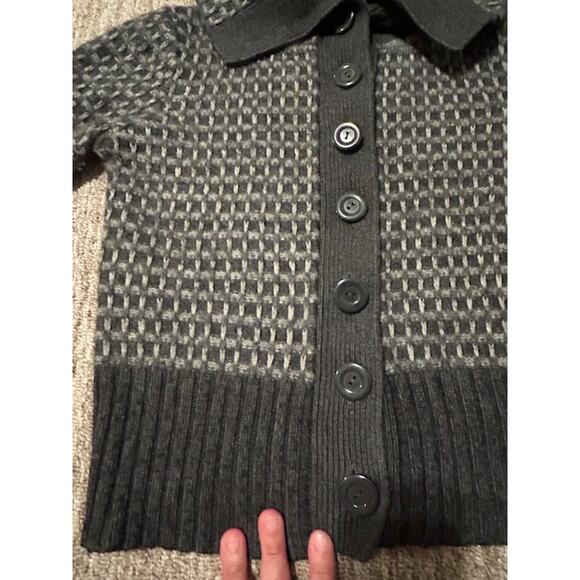 Banana Republic Factory Wool Blend Button Up Cowl Neck Womens Cardigan SZ M - Picture 9 of 9